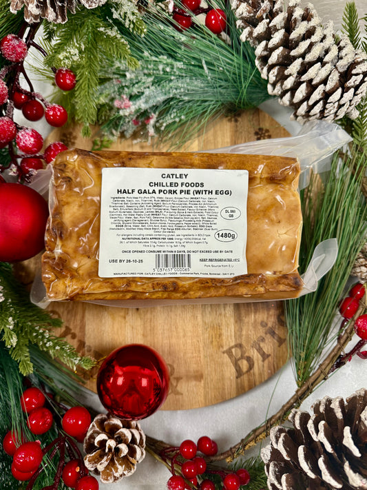 Half gala pork pie with egg